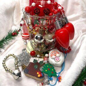 Kitsch Holiday Christmas Jewelry Bundle Earrings, Necklaces, Pins, Bracelets